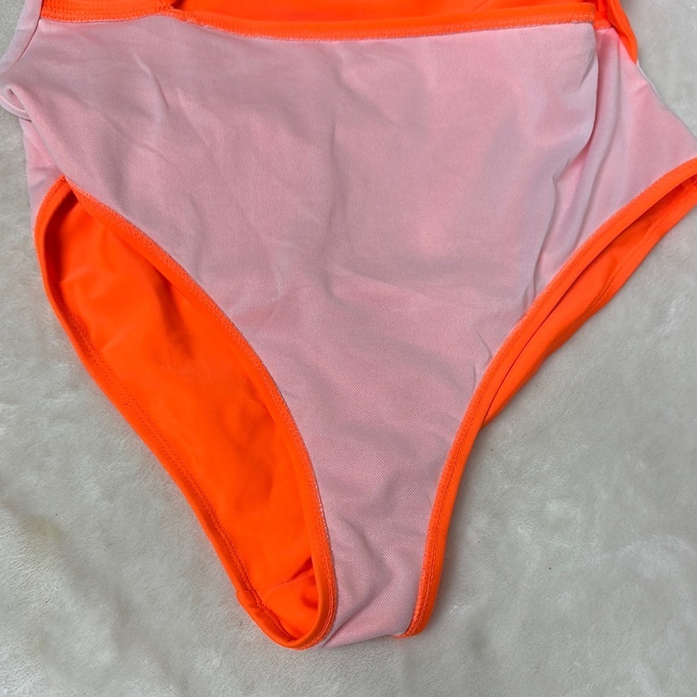 Vibrant Orange One Piece Swimsuit - Picture 8 of 9